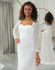 Ivory Long Sleeves Long Bridal Dress With Lace