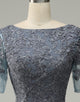 Grey Appliques Mother of Bride Dress