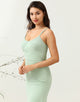 Sage Green Mermaid Spaghetti Straps Bridesmaid Dress