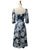 Fashion A-Line Half Sleeves Print Formal Dress with Side Split