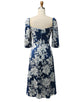 Fashion A-Line Half Sleeves Print Formal Dress with Side Split