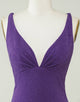 Deep V Neck Stylish Purple Short Homecoming Dress with Criss Cross Back