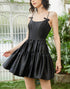 Black Spaghetti Straps A Line Corset Homecoming Dress