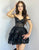 Sparkly Black Corset Tiered Lace A-Line Short Homecoming Dress