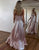 Light Pink A Line Long Prom Dress With Slit