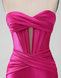 Bodycon Sweetheart Satin Corset Short Homecoming Dress