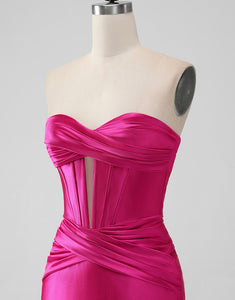 Bodycon Sweetheart Satin Corset Short Homecoming Dress