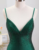 Dark Green Bodycon Spagehtti Straps Backless Homecoming Dress with Beading