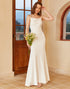 Mermaid Spaghetti Straps Boho Long Wedding Dress