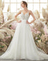 V Neck Blackless Wedding Dress