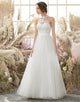 White Halter Neck Wedding Dress