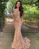 Golden Sweetheart Mermaid Sequin Off The Shoulder Tight Prom Dress