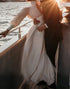 Ivory Long Sleeve High Neck Cut Out Wedding Dress