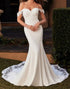 Off the Shoulder Mermaid Ivory Lace Wedding Dress