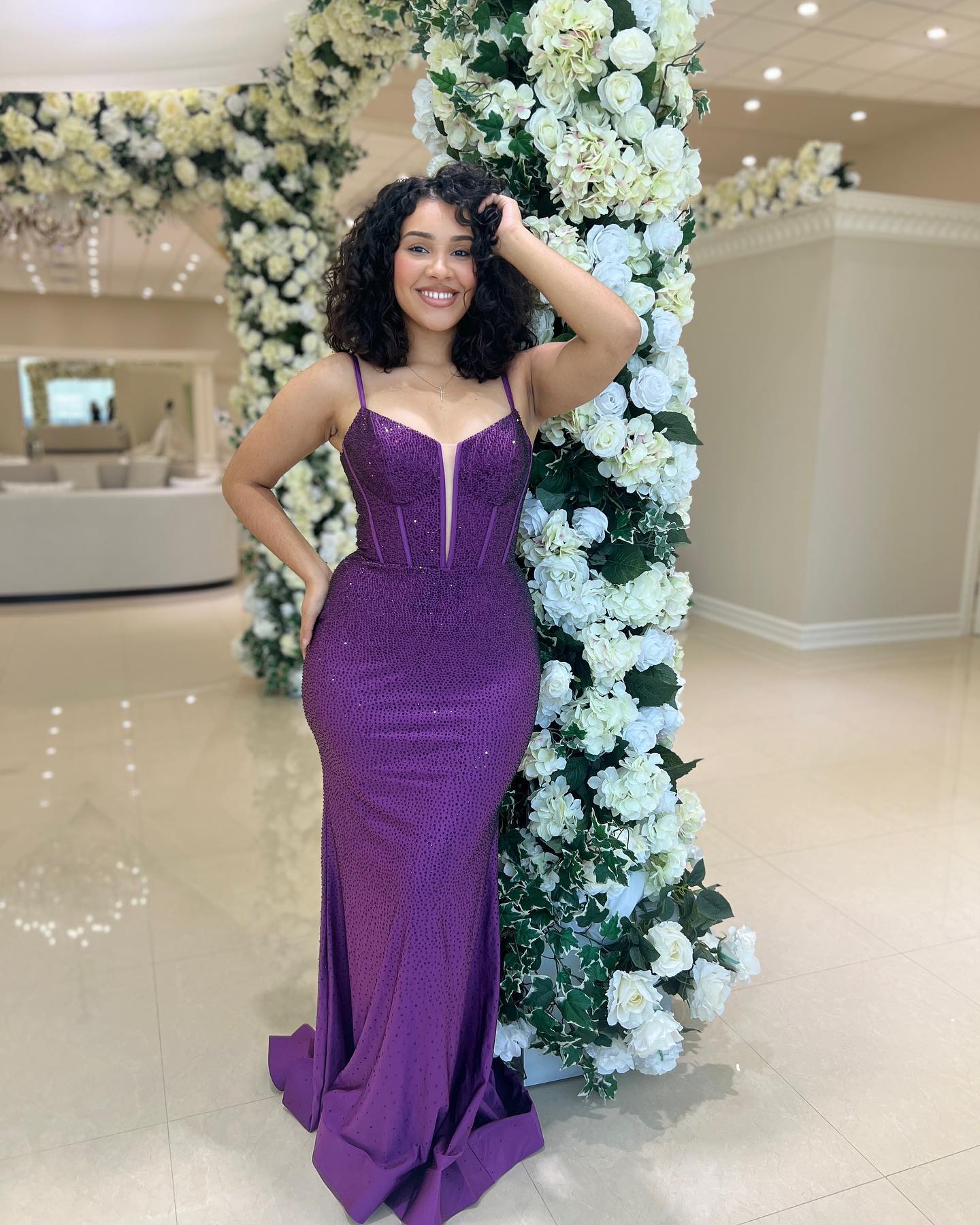Dressself Women Glitter Dark Purple Mermaid Long Corset Prom Dress Party Dress Dressself Women Glitter Dark Purple Mermaid Long Corset Prom Dress Party Dress