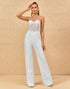 Sweetheart Ivory Wedding Jumpsuits with Lace