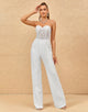 Sweetheart Ivory Wedding Jumpsuits with Lace