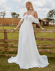 Charming A-Line Spaghetti Wedding Dress 2025 with Sleeveless