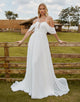 Charming A-Line Spaghetti Wedding Dress 2025 with Sleeveless