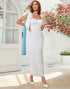 Simple Sheath Ivory Ankle-Length Wedding Dress