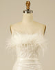 Strapless Sequin White Homecoming Dress