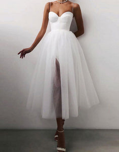 Tulle Simple Sweetheart Prom Dress