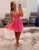 A-line Pink Short Tulle Homecoming Dress