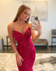 Red Sweetheart Mermaid Tight Prom Dress