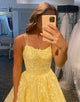 Princess Long Daffodil Prom Dress with Appliques