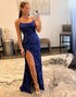 Mermaid Glitter Sequins Sexy Backless Long Prom Dress
