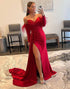 Sweetheart Red Prom Dress with Sleeves