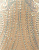 Glitter Mermaid Champagne V Neck Prom Dress