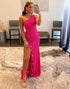 Mermaid Glitter Sequins One-Shoulder Backless Prom Dress With Stars