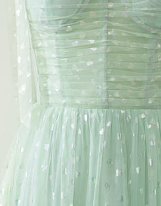 Light Green Tulle Sweetheart Homecoming Dress