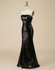 Strapless Black Long Prom Dress with Split