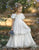 White Bohemia Flower Girl Dresses with Short Sleeves