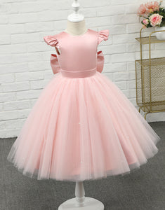 Pink Ball Gown Flower Girl Dress