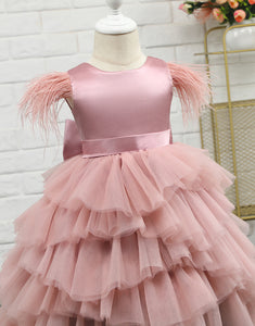 High Low Blush Princess Girl Dress