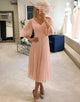 Chiffon Pleated Mother of the Bride Dress with Sleeve