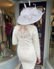 Elegant White Satin Mother of the Bride Dress