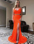 Mermaid Sequin Two Piece Prom Dress