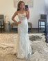 White Lace Sheath Prom Dress