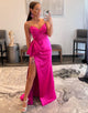 Sweetheart Hot Pink Prom Dress with Bow