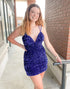 Royal Blue Sequin Tight Homecoming Dress