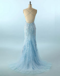 Mermaid Long Prom Dress with Appliques