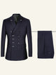 Navy 2 Piece Double Breasted Men Wedding Suits