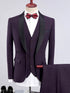 Purple 3-Pieces Men Suits