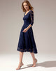 Navy Blue Lace Mother of the Bride Dress