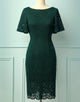 Dark Green Lace Mother of the Bride Dress