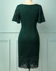 Dark Green Lace Mother of the Bride Dress